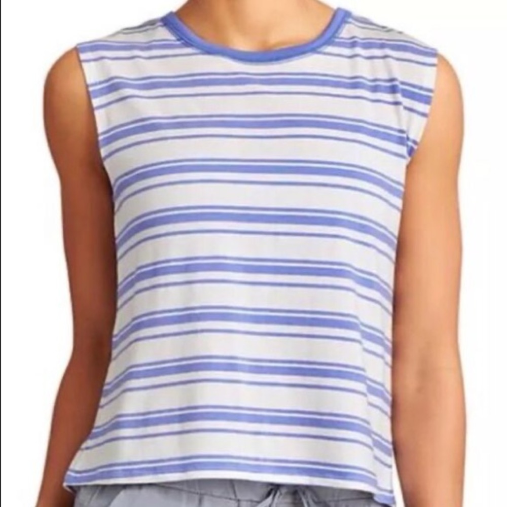 Athleta Striped Serenity Muscle Shirt